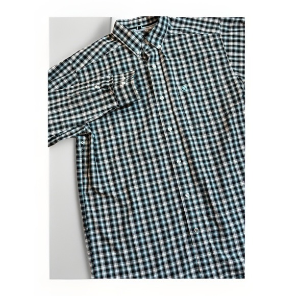 Ariat Other - Ariat‎ Pro Series Button Down Shirt Long Sleeve Plaid Cowboy Western Wear Mens M